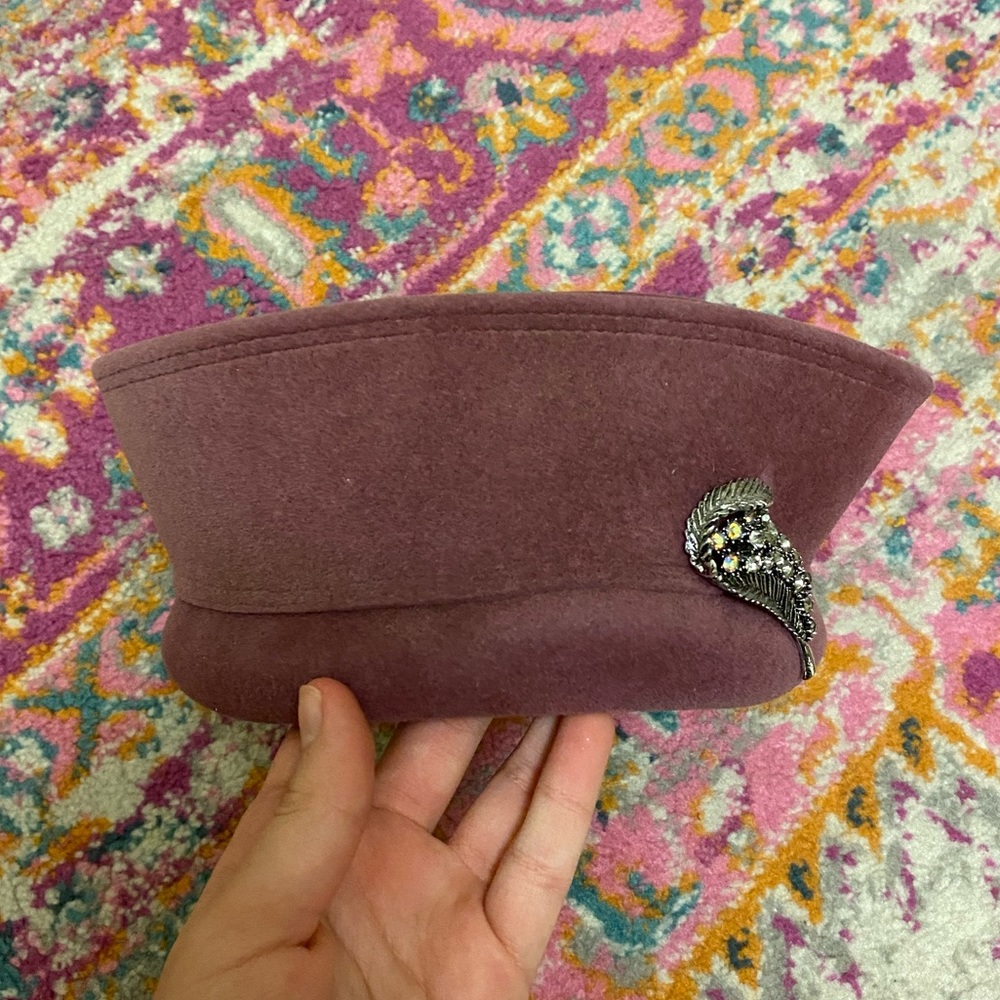 Vintage 1960s Jeweled Pillbox Hat